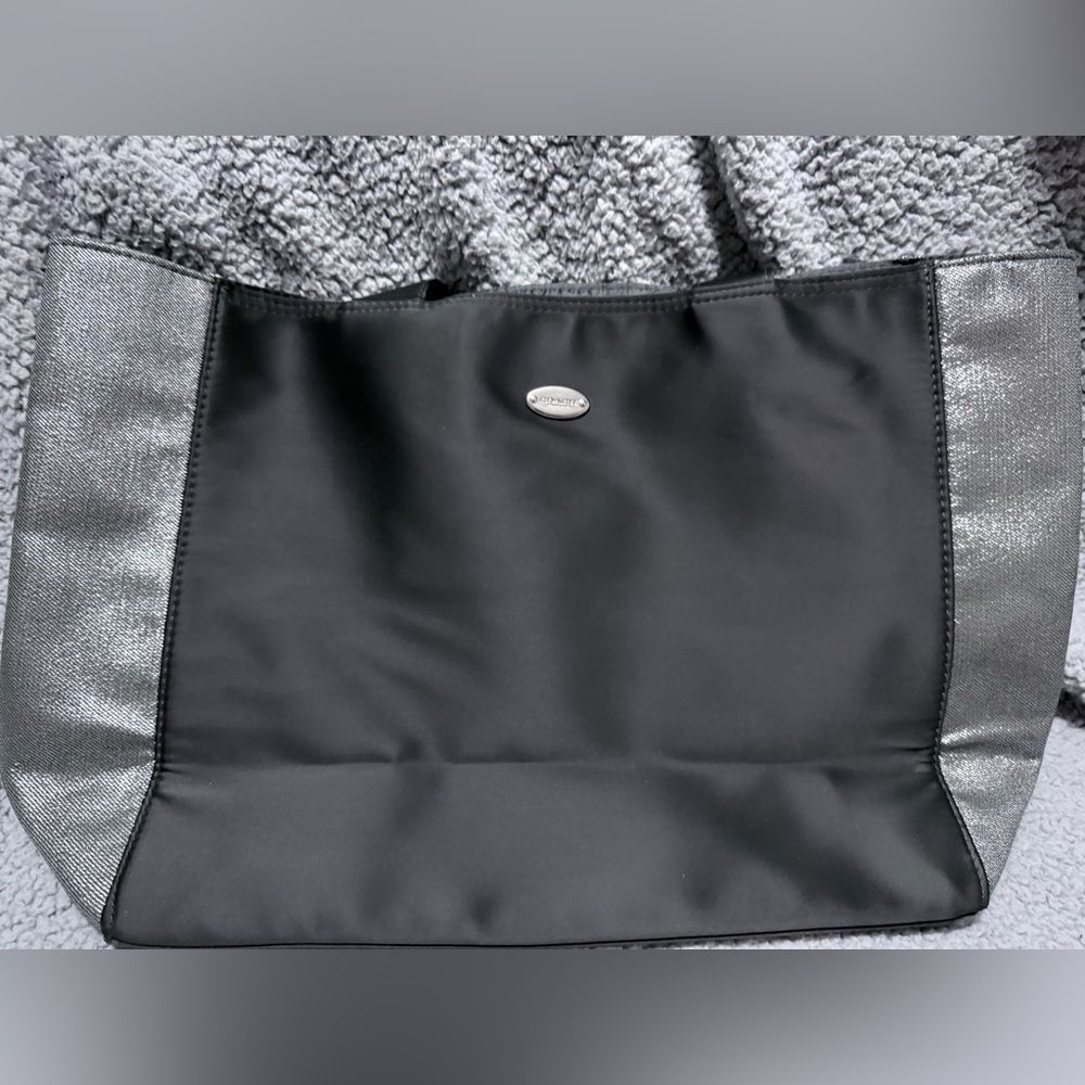 Coach Fragrance Black and Silver Tote Bag